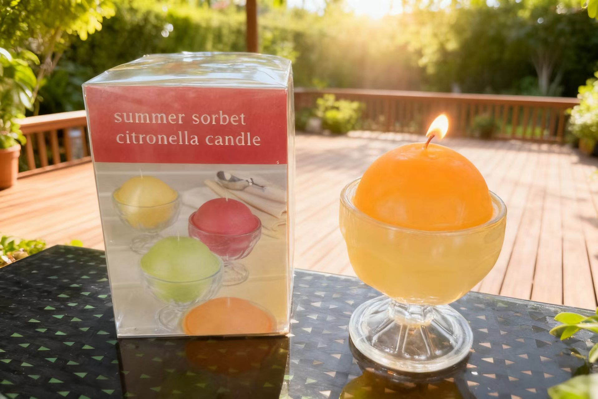 Icecream Shaped Glass Candle